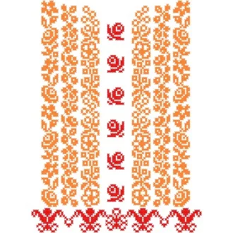 Šarišská košeľa FRANTIŠEK - farebná varianta: oranžová - červená svetlá