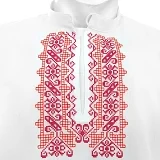Folklórna košeľa JÁN - farebná kombinácia výšivky: červená tmavočervená
