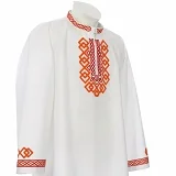 Mužská ľudová košeľa MAREK  - rozsah vyšívania: límec + hruď + rukávy