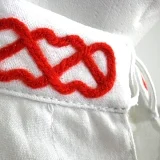 Krojová košeľa MATEJ, zdobenie pletacou priadzou - našívanie na límci