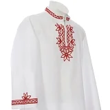 Mužská folklórna košeľa MATEJ  - rozsah zdobenia: límec + hruď + rukávy