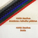 odevné šnúry a bavlnené látky