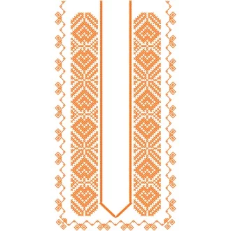 Vyšívané oplecko rukávce TEREZKA - farebná varianta: oranžová