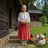 Riasená krojová sukňa - bez ďalšieho zdobenia